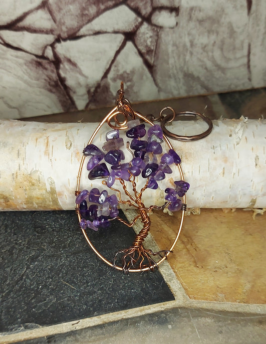 Copper Tree of Life Suncatcher