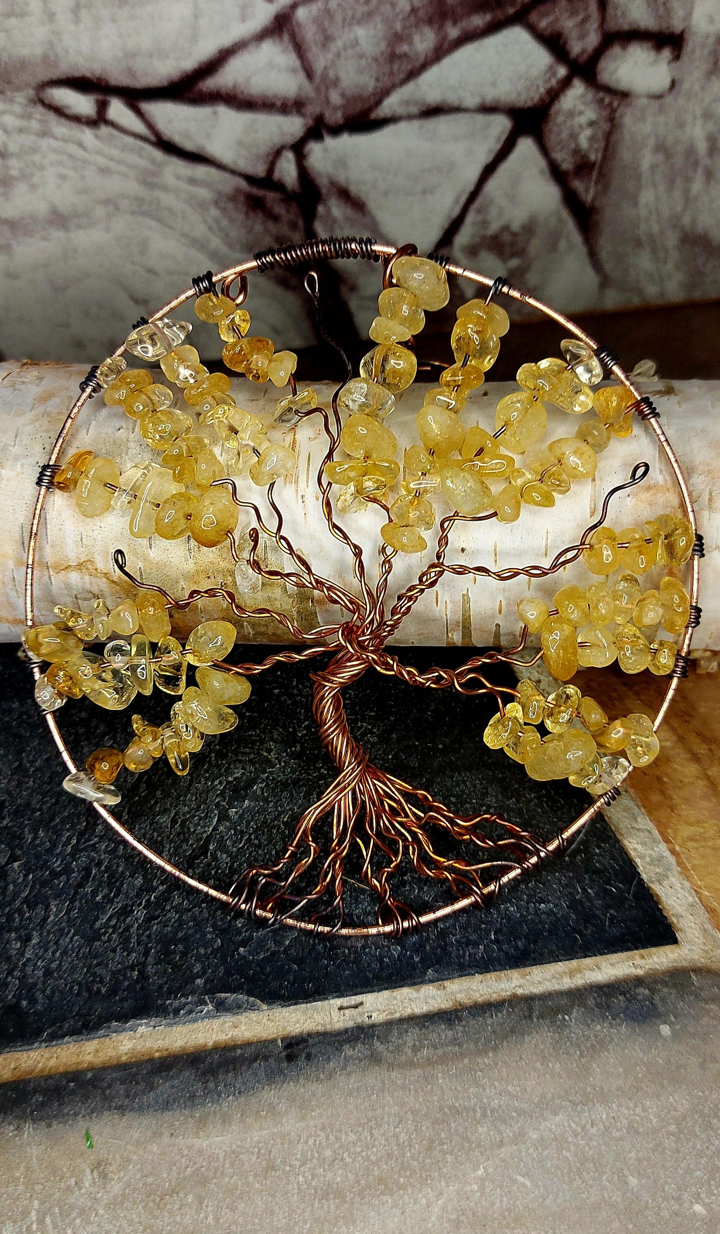 Large Copper Wire Tree of Life Suncatcher