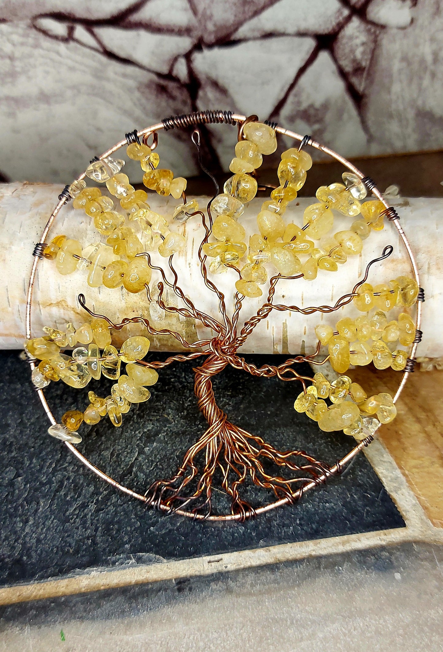 Large Copper Wire Tree of Life Suncatcher