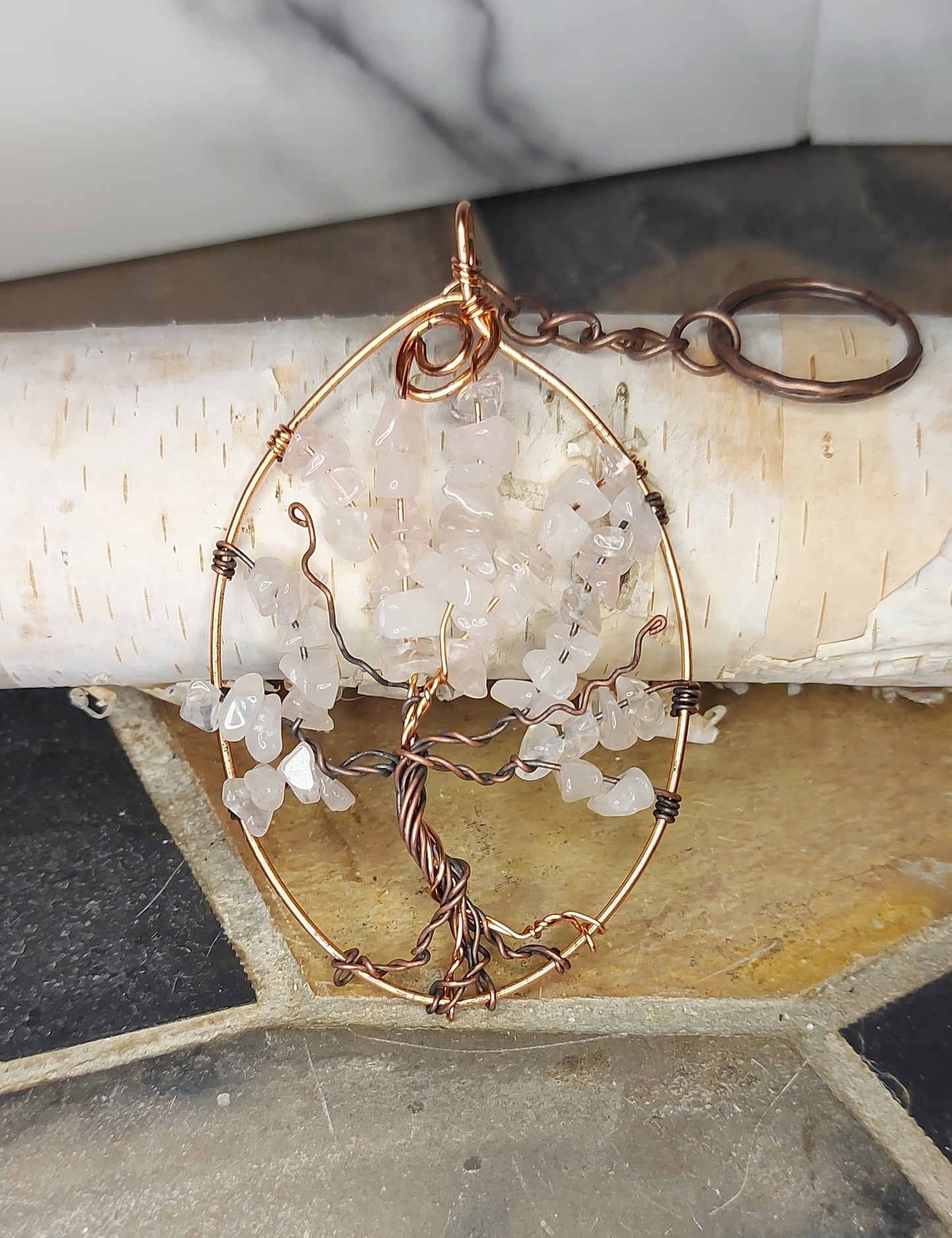 Copper Tree of Life Suncatcher