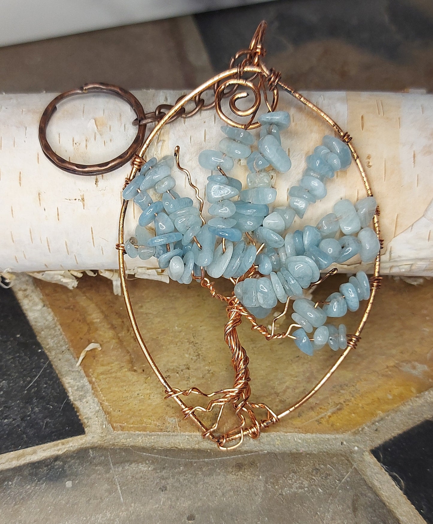 Copper Tree of Life Suncatcher