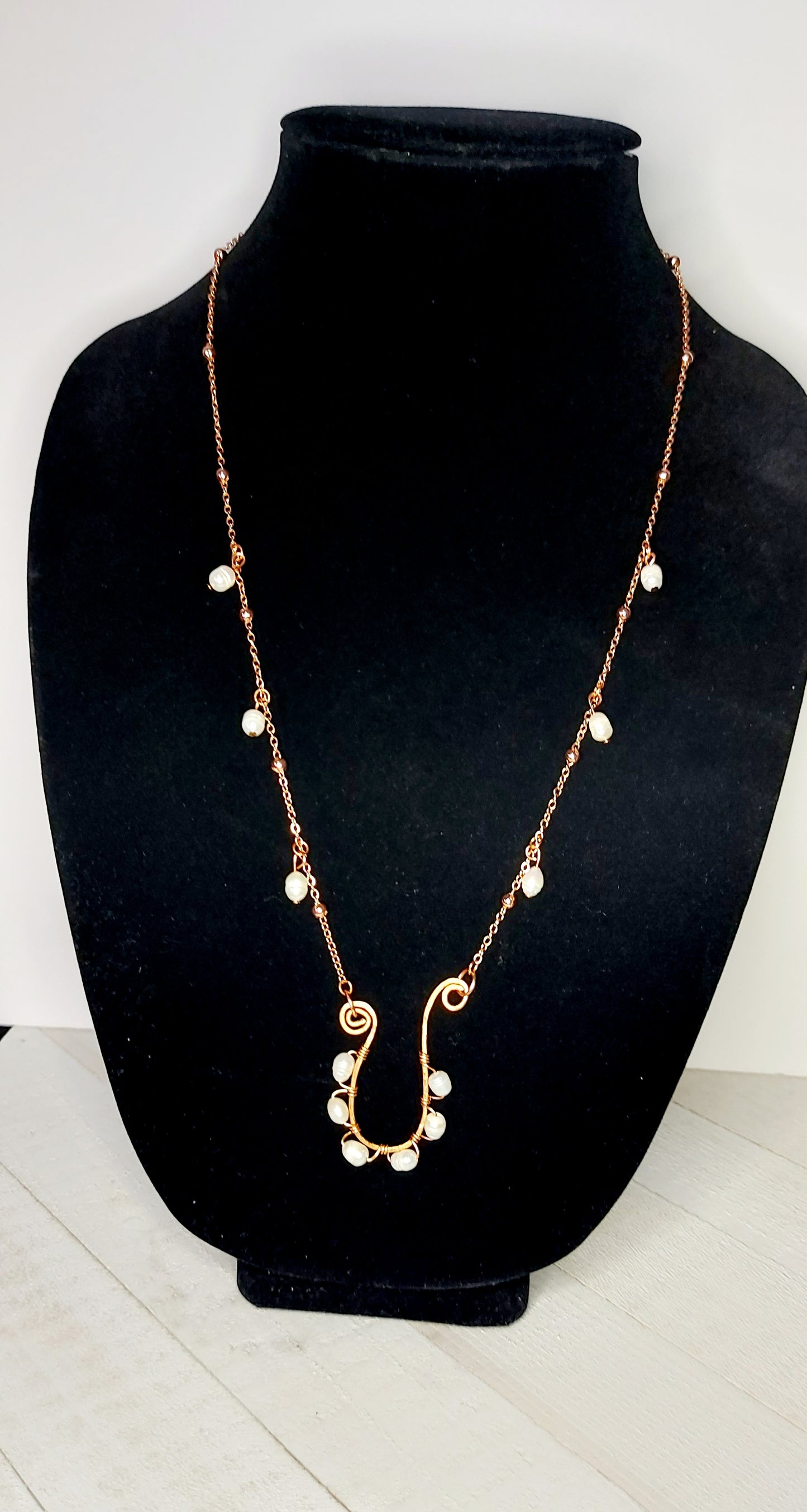 Pearl and Copper Necklace