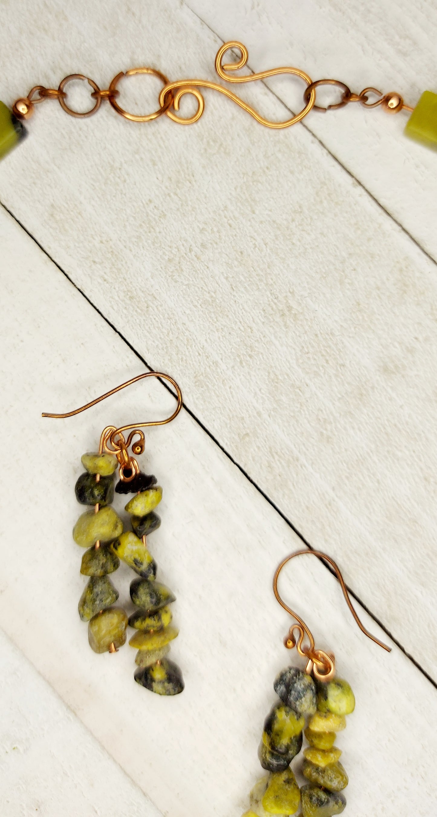 Serpentine Tree of Life Necklace Set