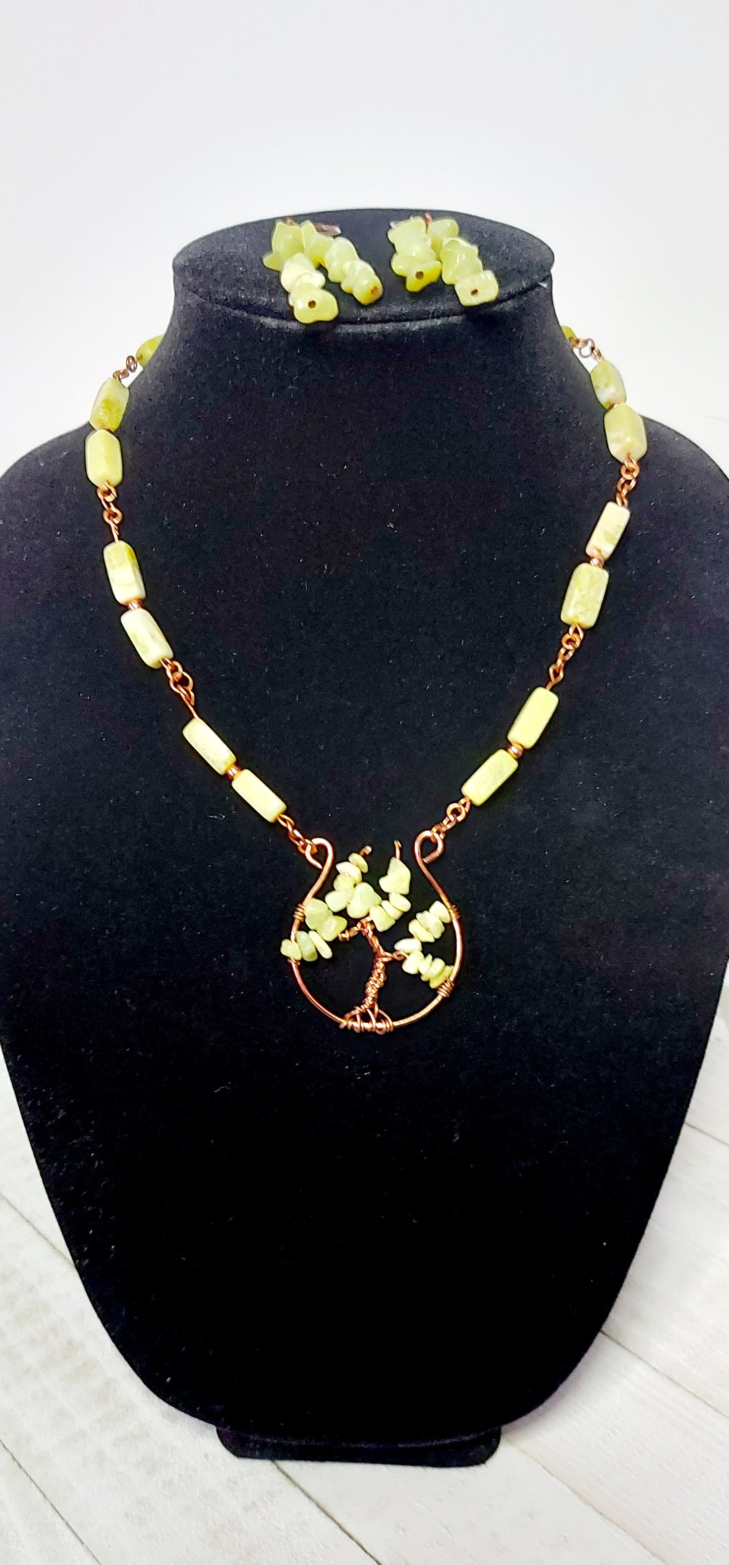 New Jade Tree of Life Necklace Set