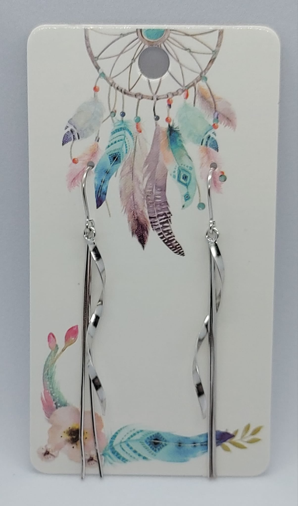 S925 Twist Dangle Earrings