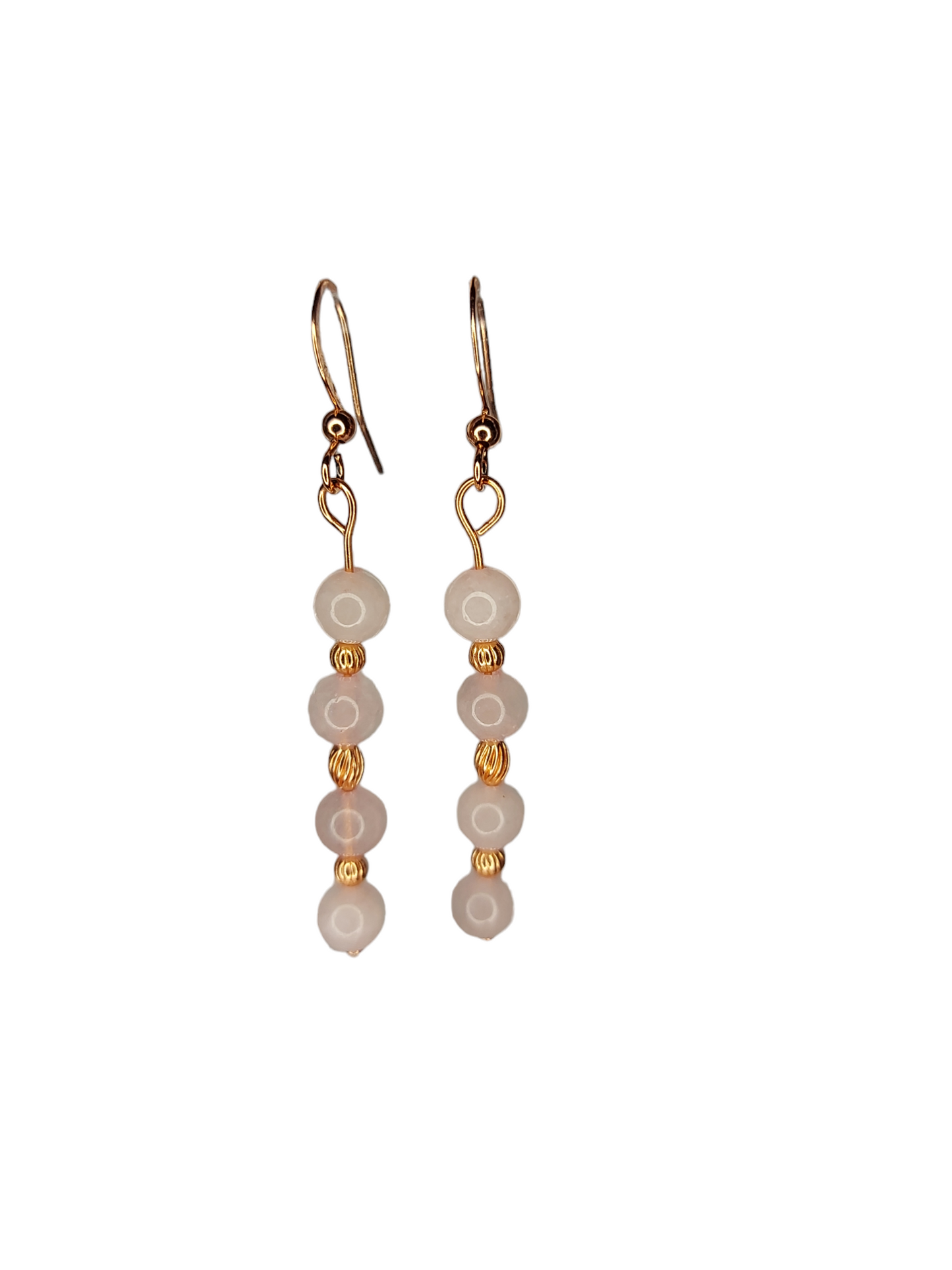 Copper Earrings with Semiprecious Gemstones