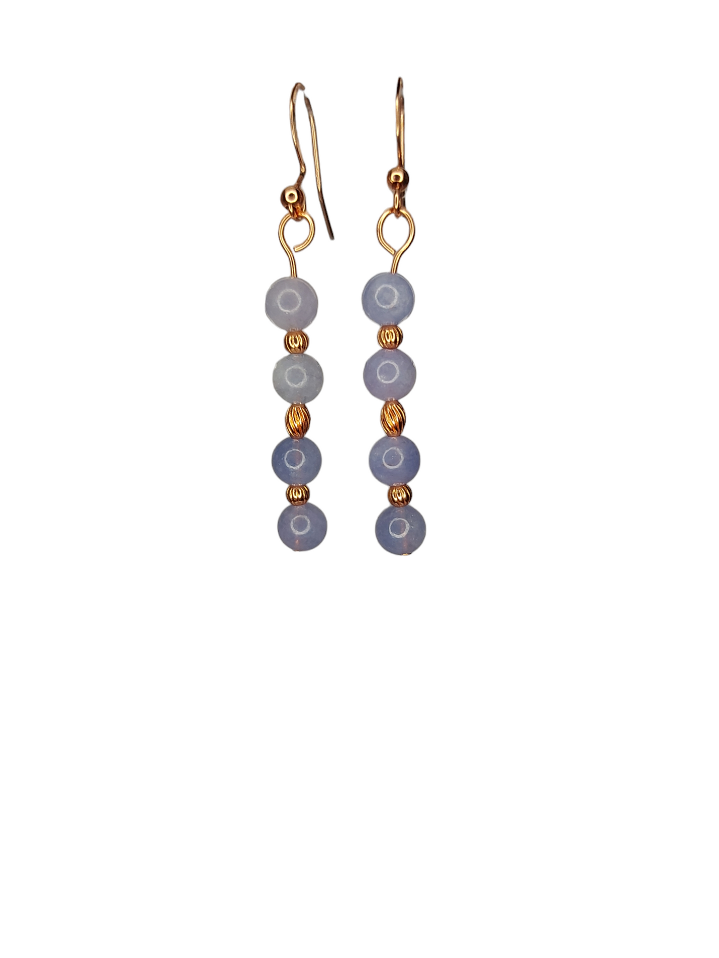 Copper Earrings with Semiprecious Gemstones