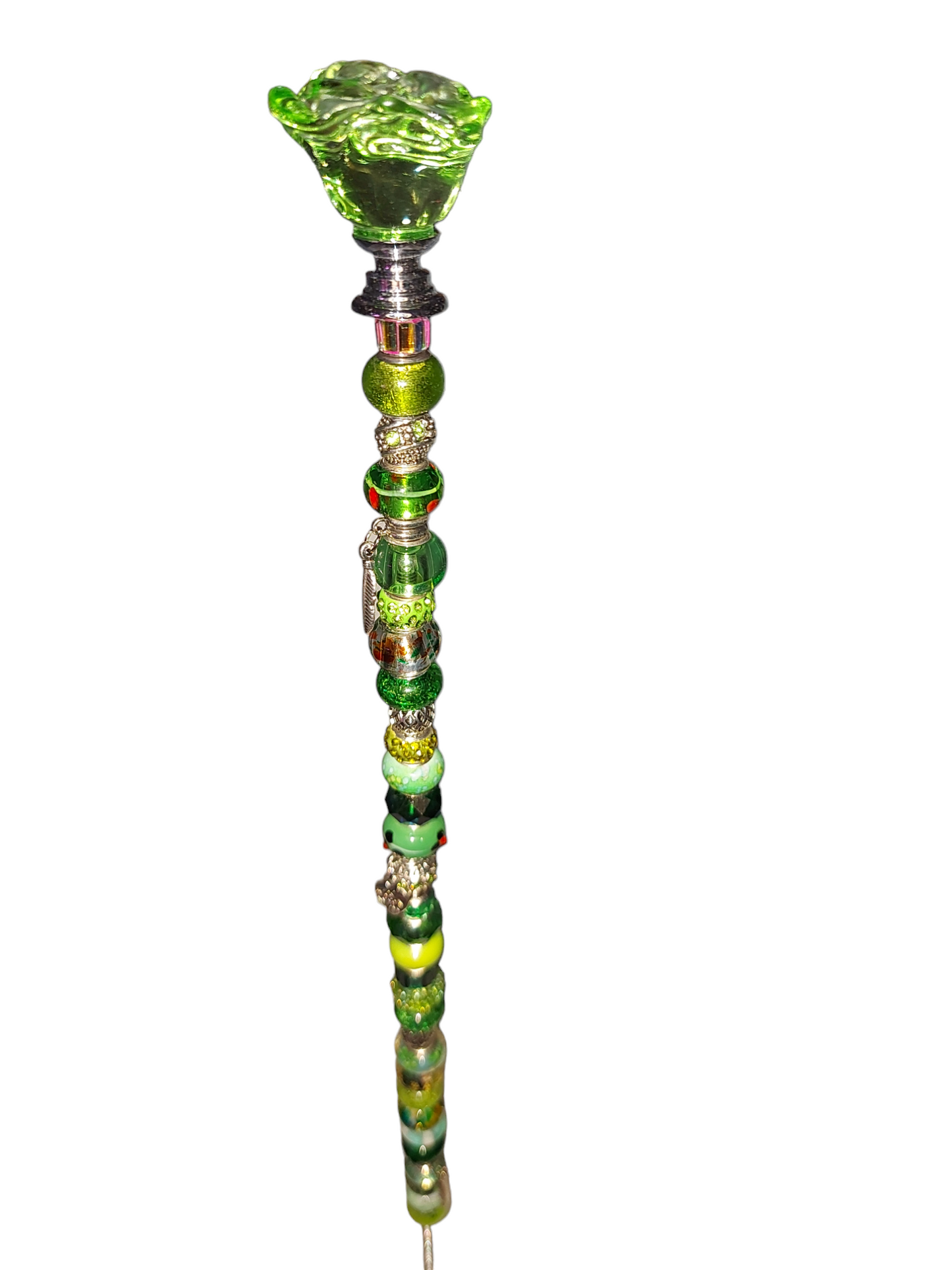 Garden Wands with Crystal 'Rose" Topper - 17 inch