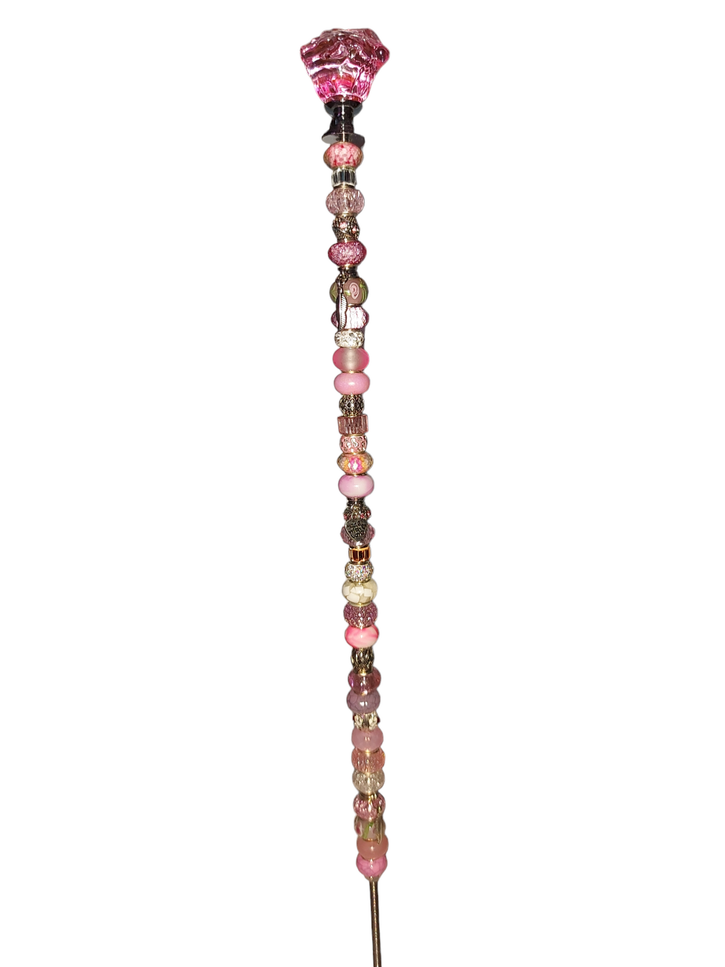 Garden Wands with Crystal 'Rose" Topper -  17 inch