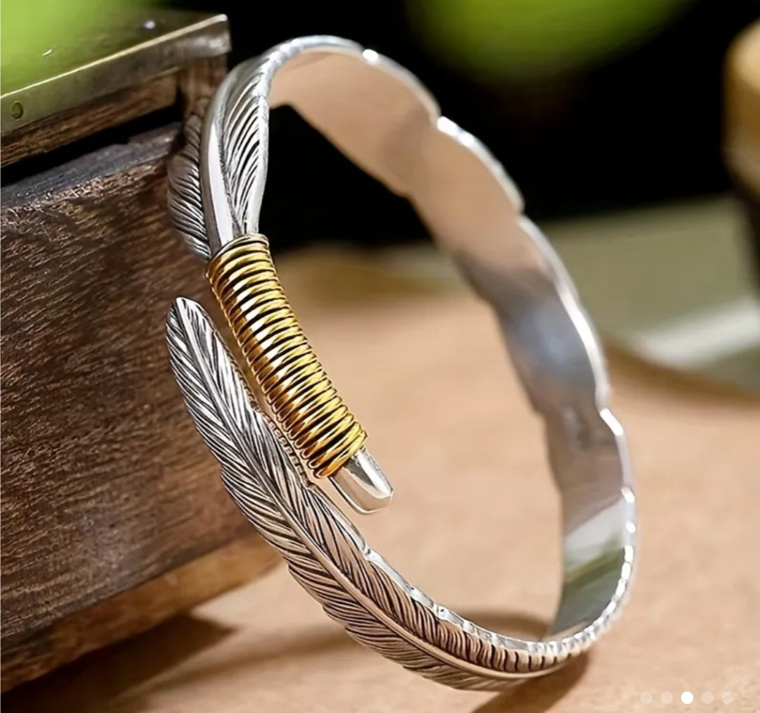 S925 Feather Bracelet