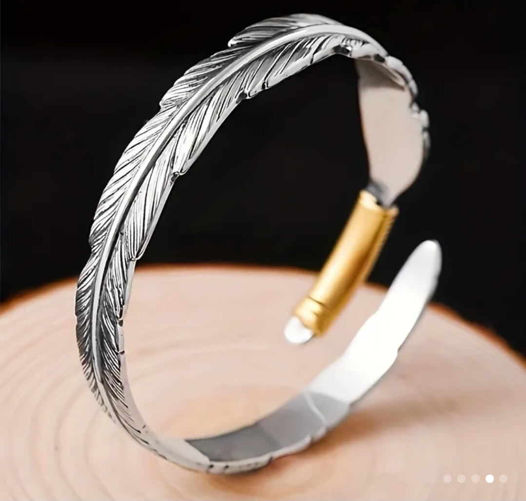 S925 Feather Bracelet