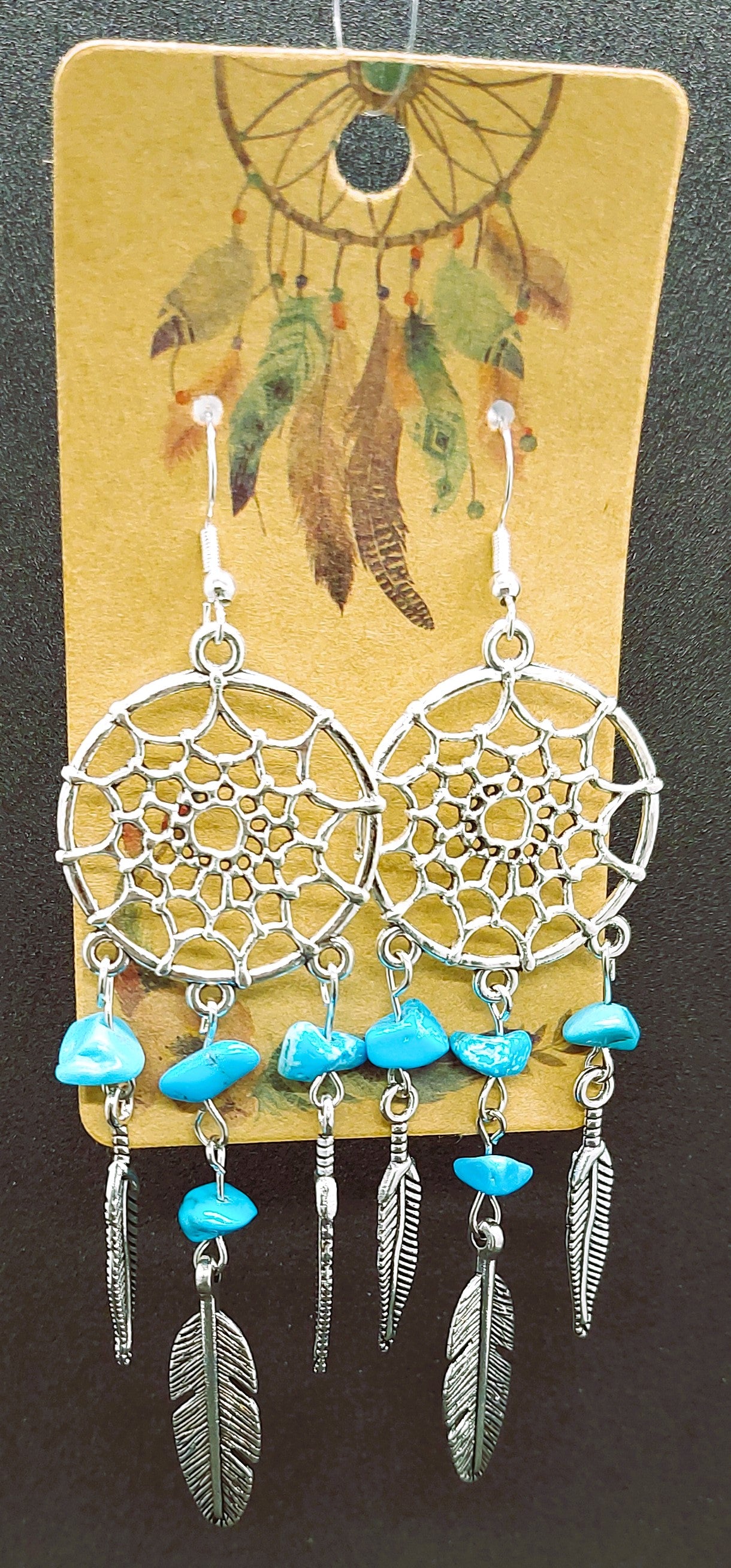 Dreamcatcher Earrings with Sterling Silver Ear Hooks