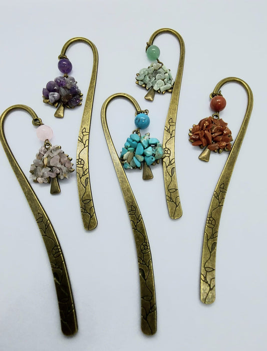 Tree of Life Bookmark/Hairpin with Semi Precious Gemstones
