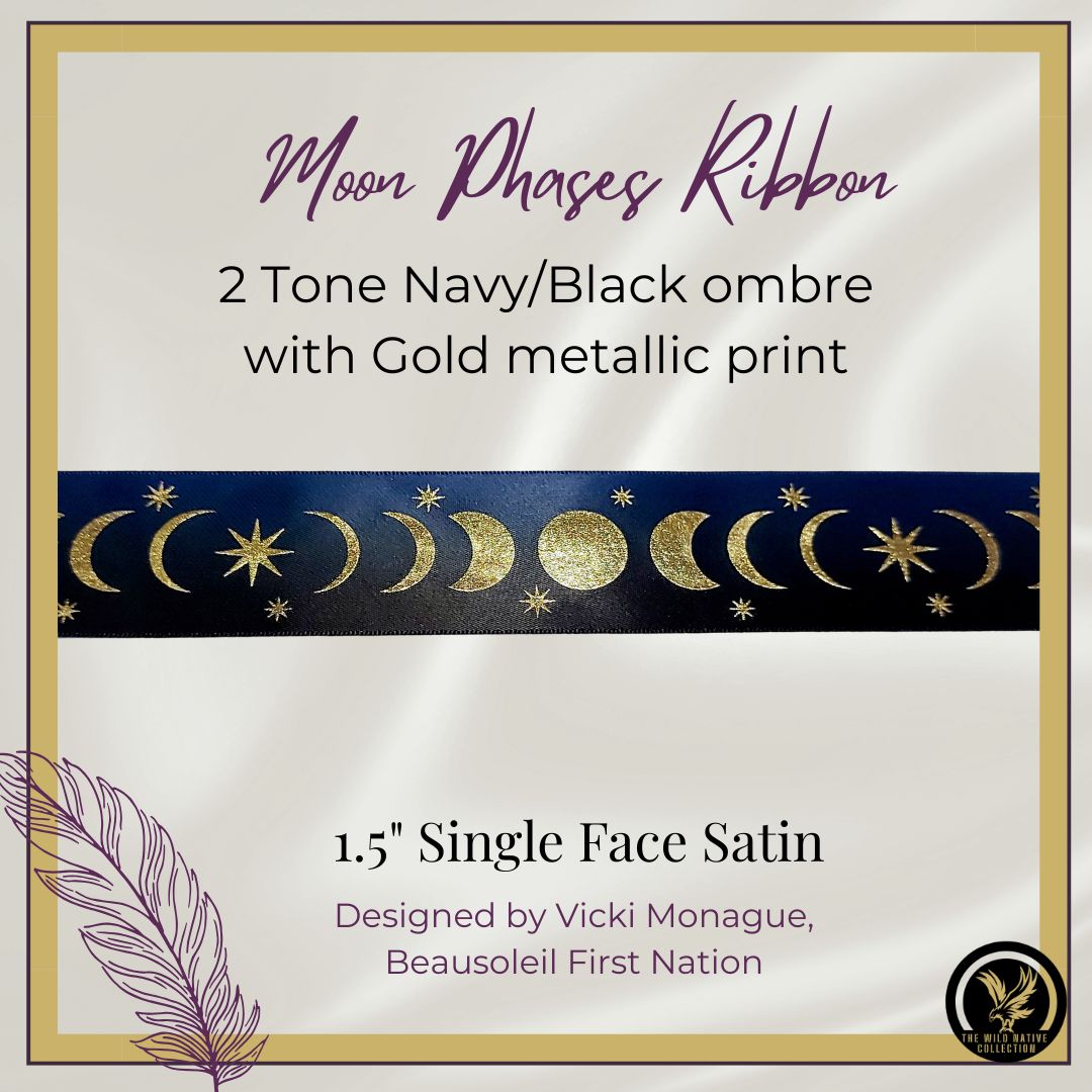 1.5" Nibaagiizhoo Moon Phase Ribbon