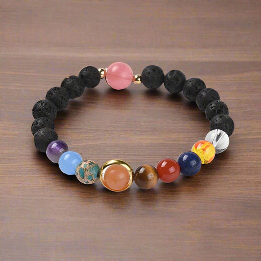 Galaxy 9 Planets Stretch Bracelet