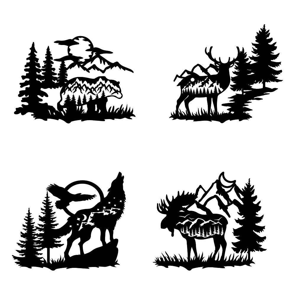 Wooden Wall Art - Forest Animals