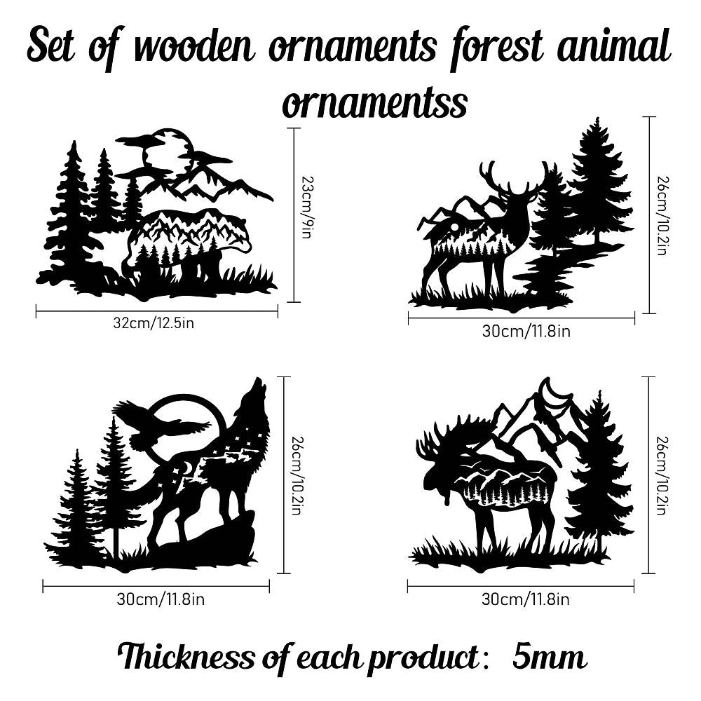 Wooden Wall Art - Forest Animals