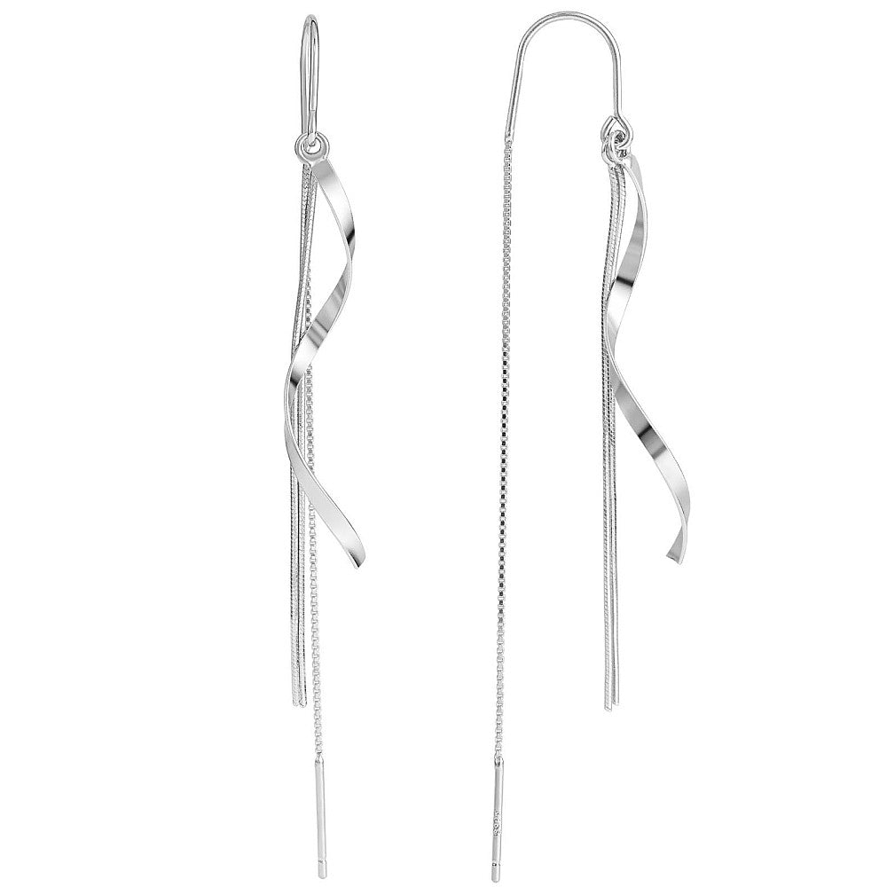 S925 Twist Dangle Earrings