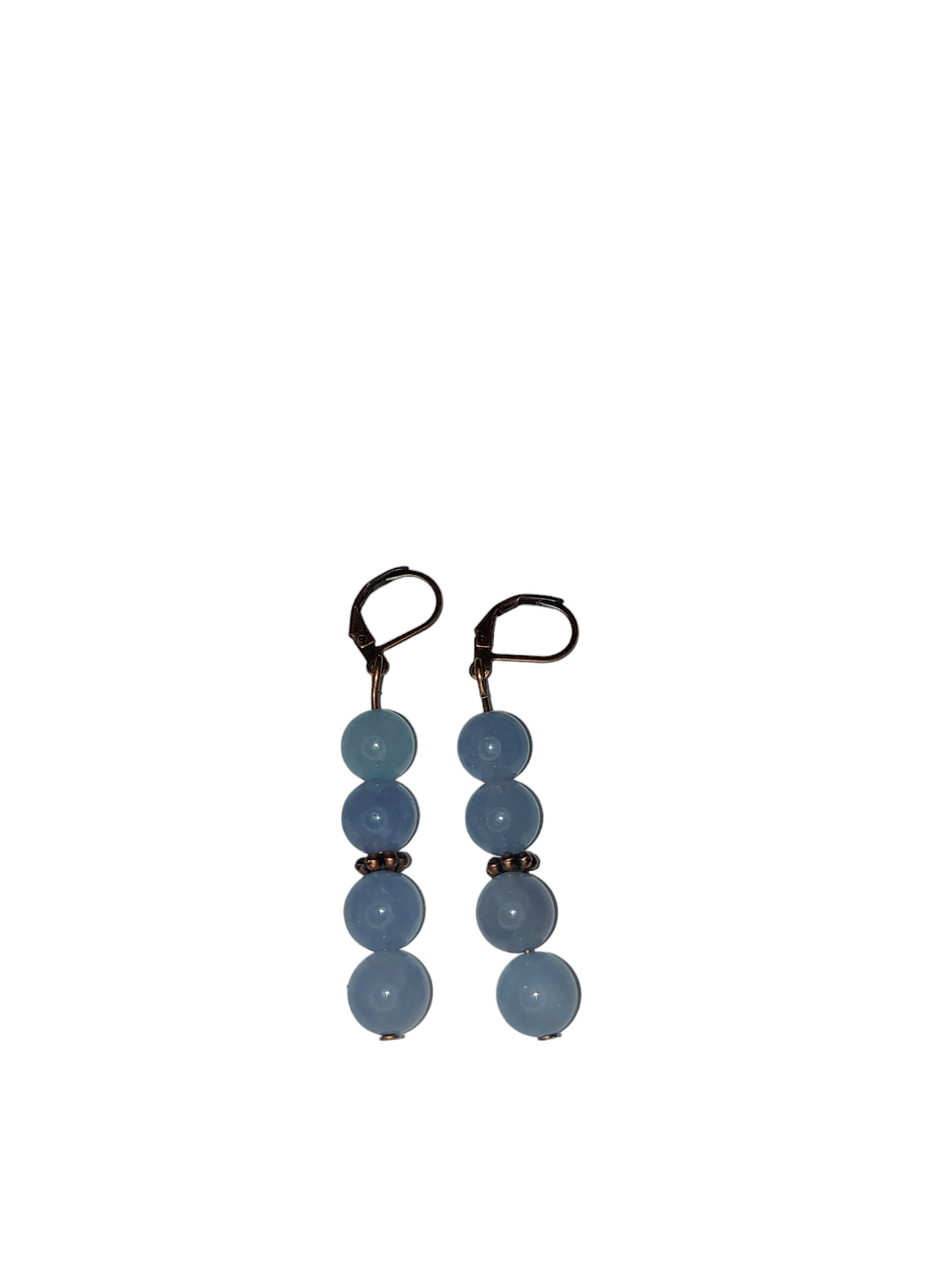 Copper and Semiprecious Gemstone Earrings