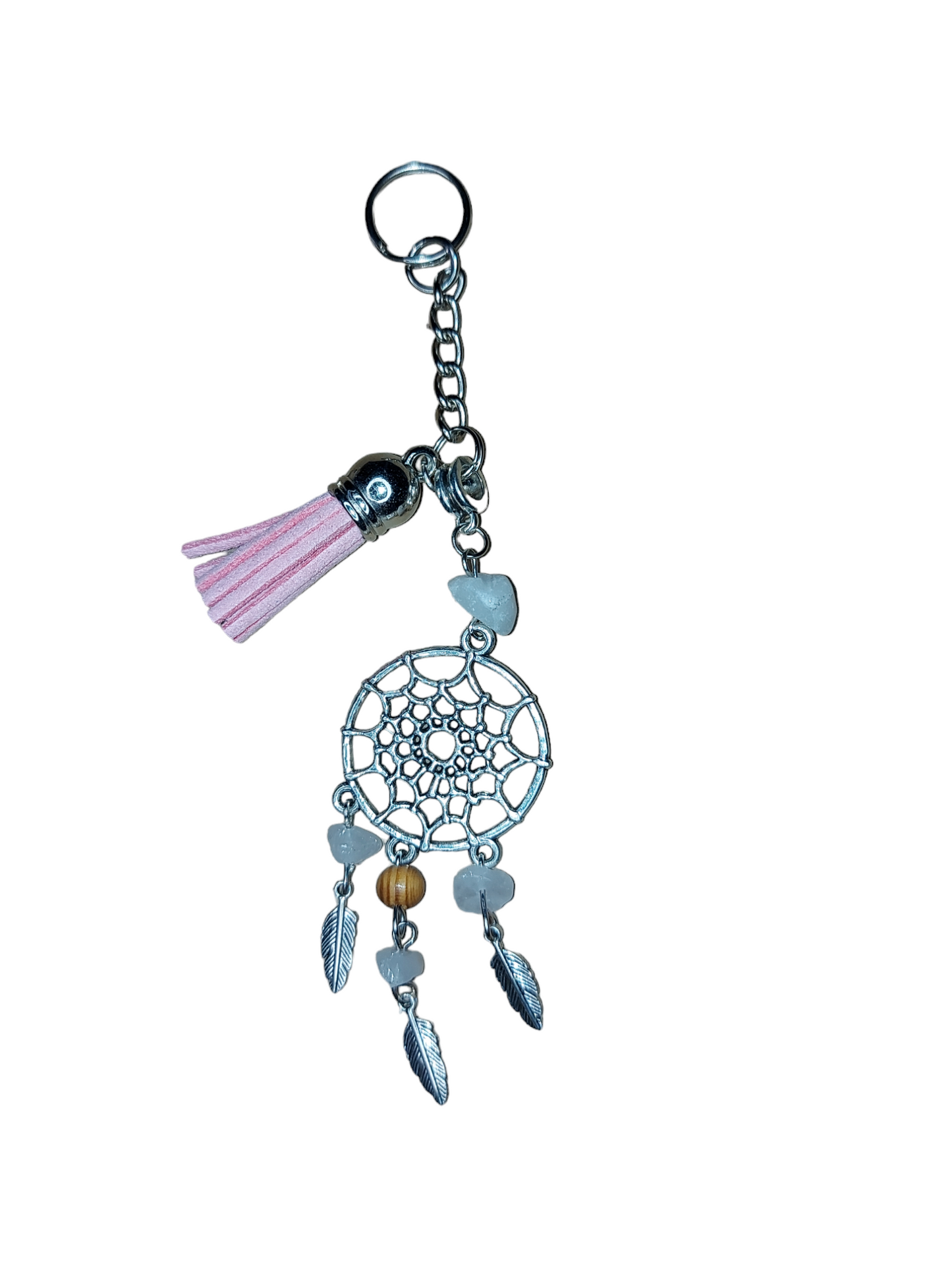 Dreamcatcher Keychain with Semiprecious Gemstones