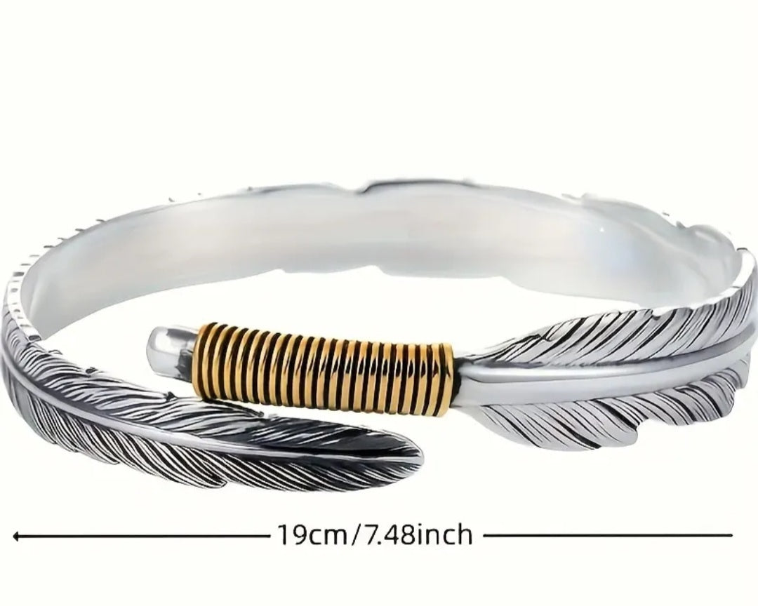 S925 Feather Bracelet