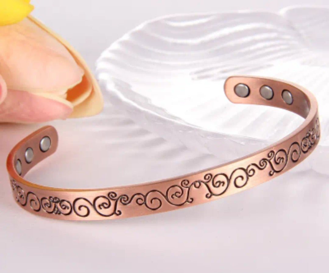 Magnetic Copper Bracelet - Vines