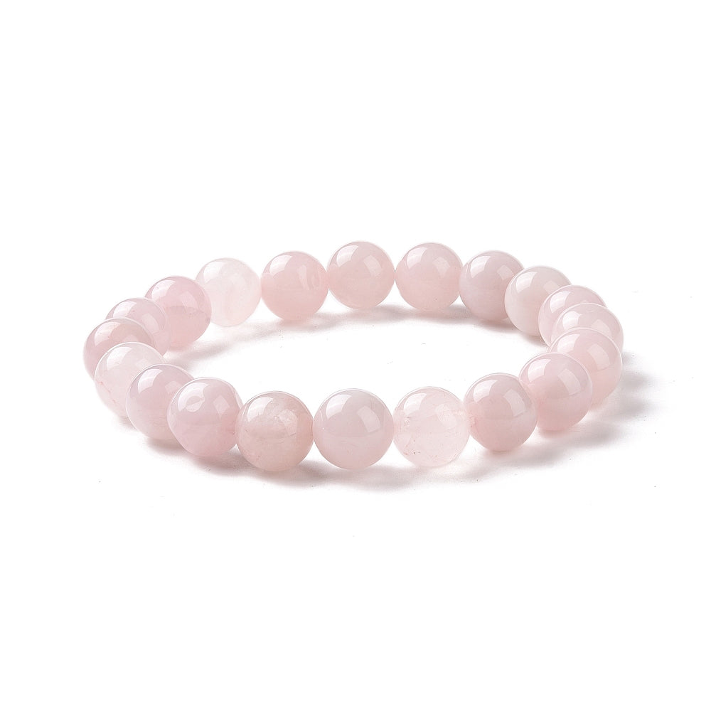 Rose Quartz Beaded Stretch Bracelet