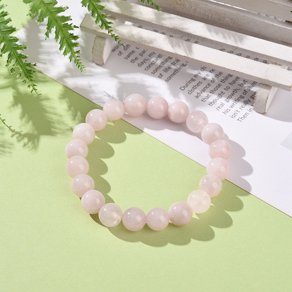 Rose Quartz Beaded Stretch Bracelet