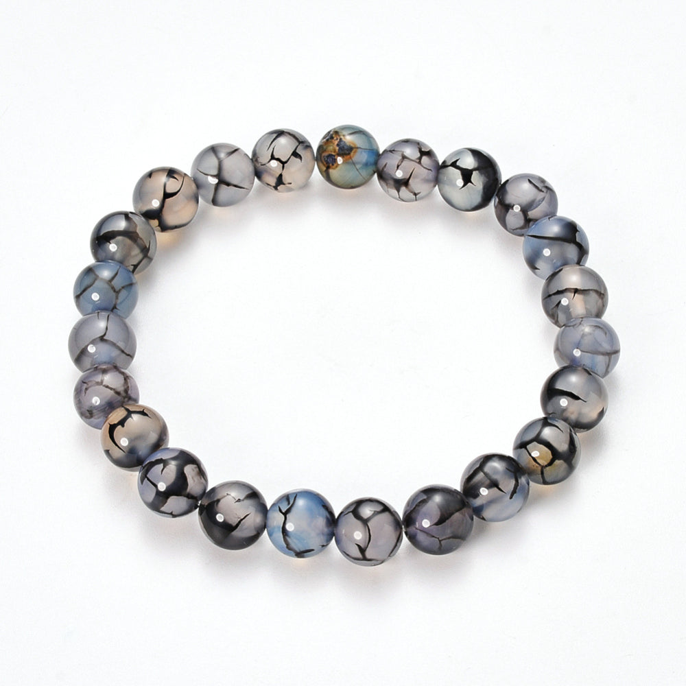 Dragon Vein Agate Stretch Bracelet